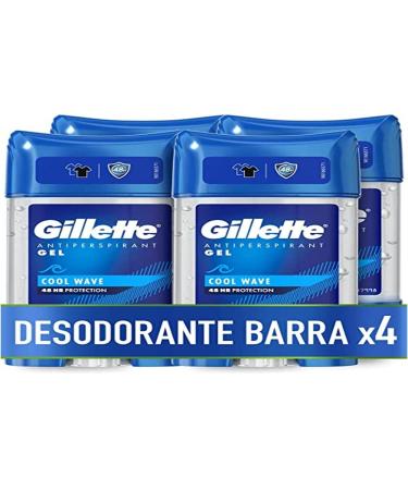 Gillette Gillette Clear Cool Wave Antiperspirant Deodorant Gel for Men 4 x 70 ml