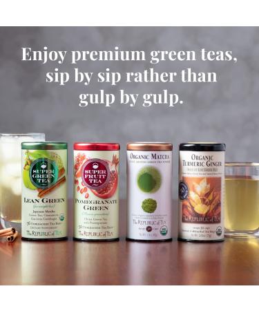 Organic Turmeric Ginger Green Tea Tin - 50 Tea Bags | Naturally Caffeinated | 50 Count (Pack of 1) - Buy Online on GoSupps.com