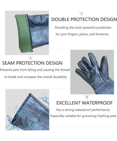 Buy Waterproof Bite-Proof Gloves for Handling Animals | 60cm Reinforced Leather Protection for Cats Dogs Lizards & More International Shipping Available - Buy Online on GoSupps.com