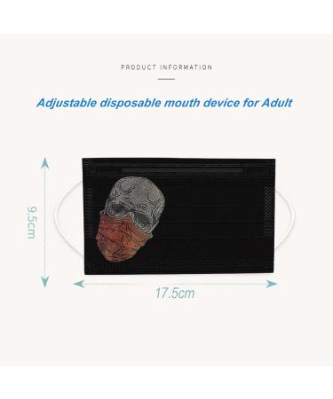 50 Pieces Colorful 3-Layer Skull Motif Adult Mouth Protection - Breathable Multifunctional Cloth Mask for Men & Women - A-04 - Buy Online on GoSupps.com