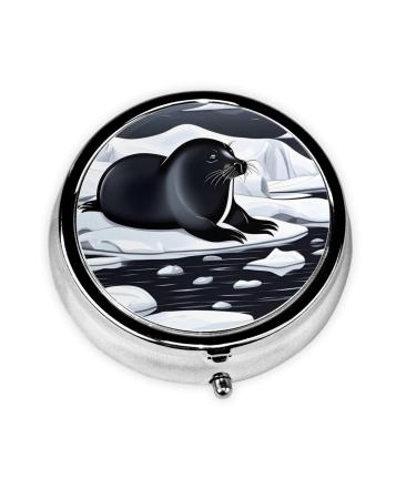 Seals On Iceround Pill Box 3 Compartment Round Pill Box Organizer &Portable Travel Pill Box for Traveling.