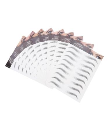 DRESSOOS 9 Sheets Imitation Eco Eyebrow Sticker Stickers Imitation Eyebrow Tattoos False Eyebrows Cosmetics 1 count (Pack of 1) Black