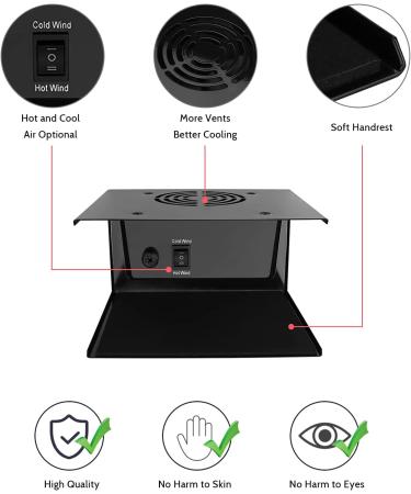 WOWOHI 300W Nail Dryer Blower - Professional Nail Art Drying Fan - Buy Online on GoSupps.com