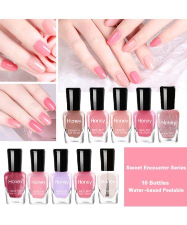 Non Toxic Easy Peel Off & Fast Dry Nail Polish Set- 20 Eco Friendly Water Based Colors for Women & Teens - Buy Online on GoSupps.com