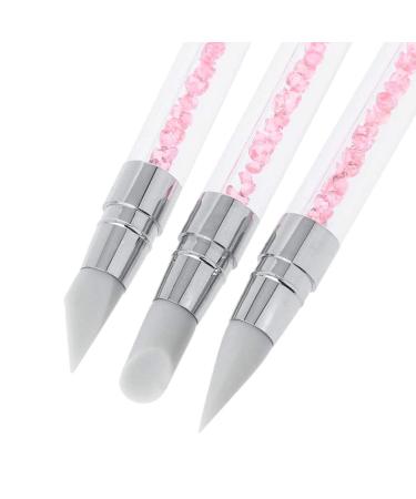 3Pcs Silicone Nail Art Sculpture Pen Set - Rhinestone Nail Art Brushes for Precision - Buy Online on GoSupps.com