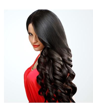 Buy Hair2Heart Real Hair Bonding Extensions - Wavy 50 Strands 1g 50cm Medium Brown & Natural Black for Stunning Styles - Buy Online on GoSupps.com