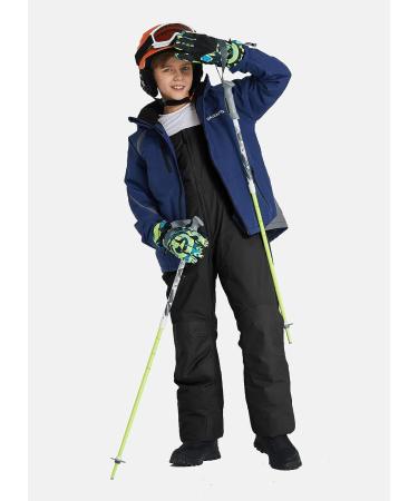 BALEAF Kids Snow Bibs Insulated Waterproof Overalls | Boys/Girls Youth Winter Ski Pants - Black Medium - Buy Online on GoSupps.com