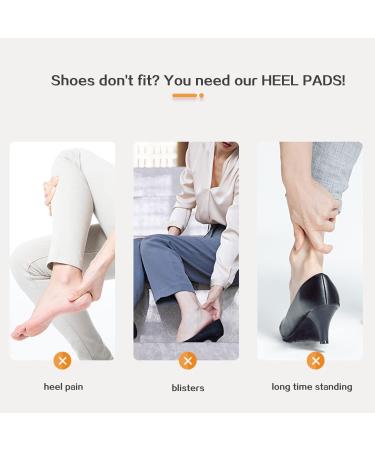 Self-Adhesive Heel Grips Liner Cushions Inserts - Prevent Heel Slipping and Foot Pain with Extra Soft Pads - Super Comfort Microsuede Heel Grips (4 Pairs) - Buy Online on GoSupps.com