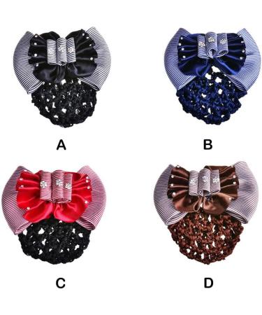 tuwiwol Snood Hairnet Lightweight And Portable Cloth Snood Net Barrette Mesh Clip Women Hair Bun Cover Net Black - Buy Online on GoSupps.com