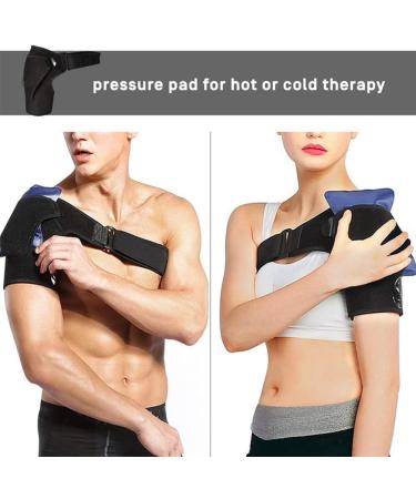 Sunerlory Adjustable Neoprene Shoulder Support Bandage for Dislocation - Black Orthosis for Left & Right Shoulder - Buy Online on GoSupps.com