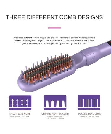 6 in 1 Interchangeable Ceramic Curling Iron Set | Hair Straightener Brush | Instant Heat & Auto Shut Off | Dual Voltage Wand with Adjustable Temperature & Glove - Buy Online on GoSupps.com