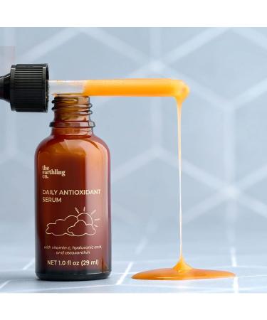 Earthling Co. Antioxidant Serum 1.0 fl oz - Brightening & Even Skin Tone - Vitamin C & Hyaluronic Acid - Gentle & Hydrating for Sensitive Skin - Buy Online on GoSupps.com