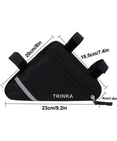 Buy Qitidasen Waterproof Bicycle Triangular Bag - Reflective Double-Sided Front Tube Frame Pocket (Black) for Safe Night Riding | International Shipping Available - Buy Online on GoSupps.com
