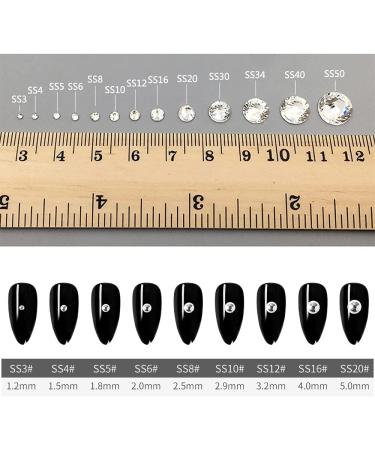 HCBLUE 288pc Clear Crystal Flat Back Rhinestones for Nail Art & Crafts - 6mm Round Glass Gems | Non-Hotfix SS30 (6mm) - Buy Online on GoSupps.com