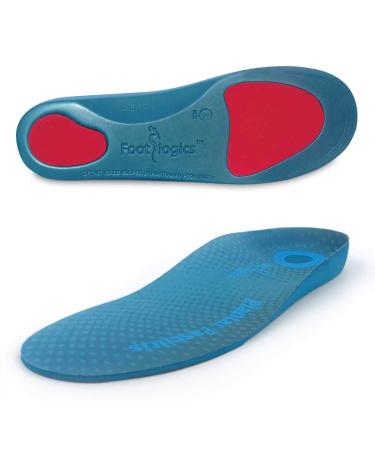 Footlogics Full-Length Orthotic Shoe Insoles with Built-in Raise for Heel Pain  Heel Spurs  Achilles Tendonitis  Ball of Foot Pain - Plantar Fasciitis  Pair (XLarge) XL (Men's 12-14)