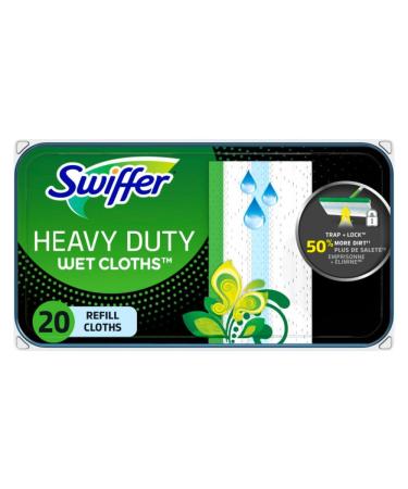 Swiffer Sweeper Heavy Duty Wet Multi-Surface Cloth Refills for Floor Mopping and Cleaning Gain Original Scent 10 count