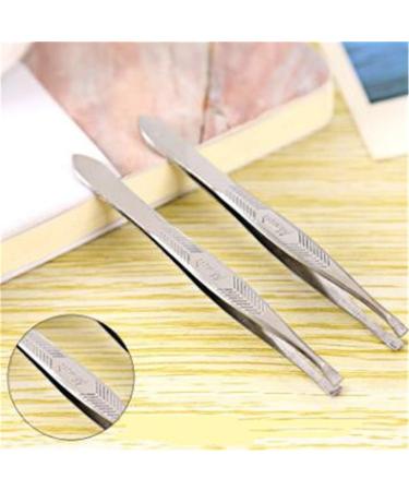 Stainless Steel Eyebrow Tweezers - Hair Removal & Eyebrow Care Tool | Creative & Useful Makeup Accessory - Buy Online on GoSupps.com
