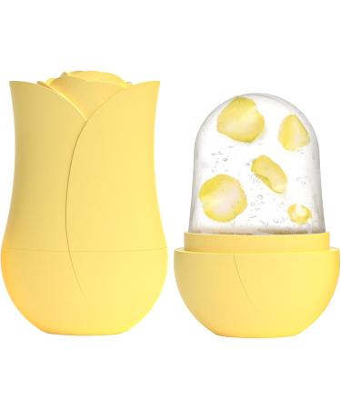 Face Ice Roller - Skin Care Ice Roller | Silicone Ice Face Roller Cube Ice Roller for Face and Eye Facial Beauty Ice Roller Skin Care Tools Yellow - Buy Online on GoSupps.com