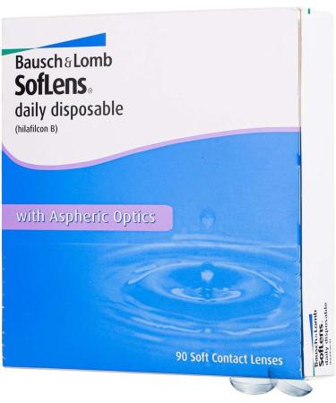 Bausch + Lomb Soflens Daily - Spherical Soft Contact Lenses | 90 Pieces | BC 8.6 mm | DIA 14.2 | -9.00 Dioptria | Buy Internationally - Buy Online on GoSupps.com