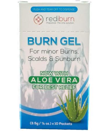 Rediburn Burn Gel 3.5g Packets with Lidocaine & Aloe Vera - 15/Box Dispenser for Ultimate Relief - Buy Online on GoSupps.com