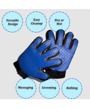 IDEARES Pet Grooming Glove with 259 Pins - 2 Pack - For Dogs, Cats, Rabbits & Horses - Long/Short/Curly Hair - Grooming Mitt for Pets - Buy Online on GoSupps.com