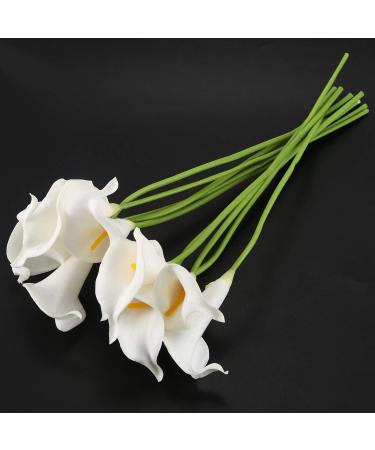 Buy PHTOIT Calla Lily 10 Head Latex Real Touch KC51 White - Premium Quality Artificial Flowers for International Shipping - Buy Online on GoSupps.com