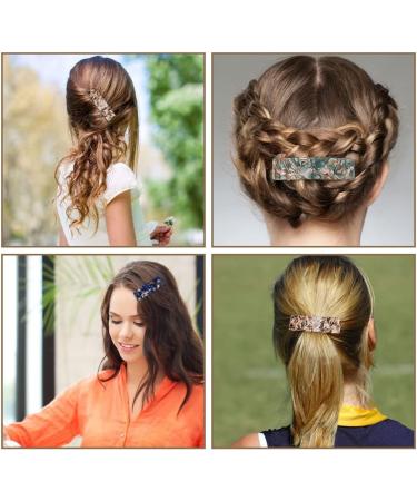 French Design Automatic Hair Barrette Clips - Set of 4 | Women's Hair Accessories - Buy Online on GoSupps.com