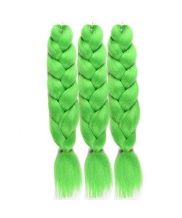 WOME Jumbo Braiding Hair Extension 24 Inch Lime - Pack of 3 | Synthetic Crochet Braids High Temperature Fiber Twist - for Women - Buy Online on GoSupps.com