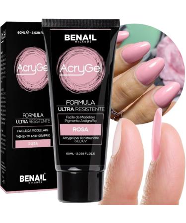  Benail Polygel Nail Kit Acrygel for Building Nail Gel Scratch-Resistant and Anti-Yellowing 5 Weeks Resistant 60 ml (Pink) - Buy Online on GoSupps.com