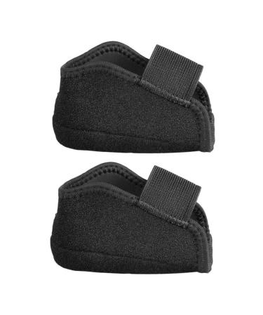 Beaupretty 1 Pair Heel Cover Achilles Pad Feet Heel Protection Cover Scatebord Silicone Heel Guards Heel Pads Cushion Heel Covers Gelt Plantar Breathable Ok Cloth Miss Black 12.8x8.2cm