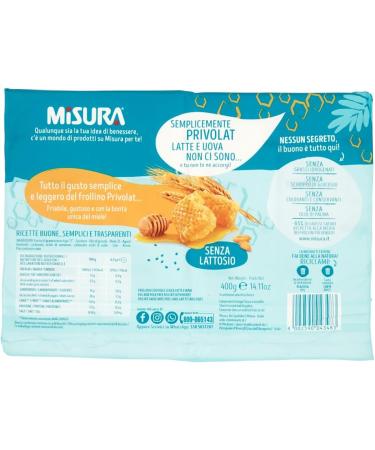  Italian Gourmet E.R. Misura Privolat al miele Pack of 12 honey biscuits dairy and egg free biscuits 400g + polpa Italian Gourmet 400g - Buy Online on GoSupps.com