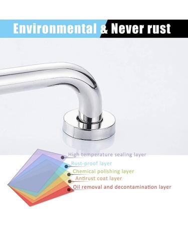 Grab Rails Handrail for Showers and Walls Bathroom Balance Bar Stainless Steel Shower Grab Bar Safety Hand Rail Support Bar for Handicap E - Buy Online on GoSupps.com