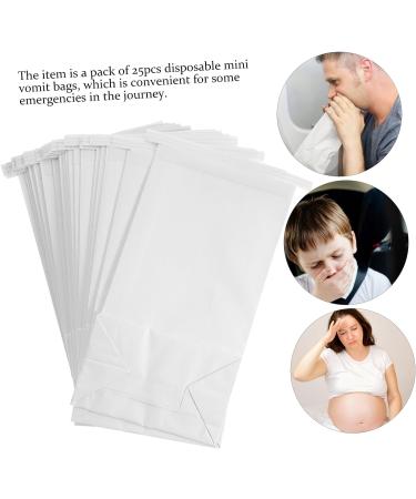 Cabilock 25pcs Portable Vomit Bags - Premium Quality Disposable Barf Bags for Confidence on the Go - White 25ml Occasional Use - Buy Online on GoSupps.com