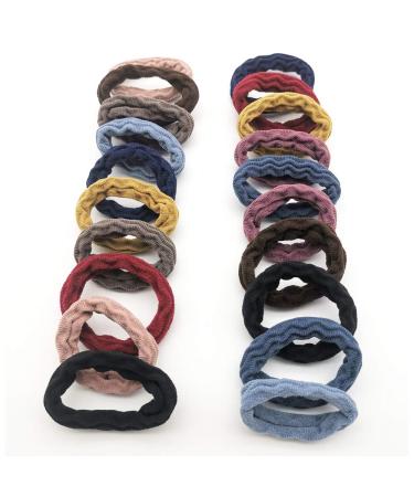 High Elastic Thick Hair Ties - 20 Pcs Ponytail Holders in Multiple Colors - Buy Online on GoSupps.com