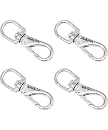 SHONAN Stainless Steel Flag Clips - 4 Pack 3.5 Inch Swivel Snap Hooks for Flagpole Rope, Dog Leashes, Keychains, Boat Ropes, Bird Feeders - Buy Online on GoSupps.com