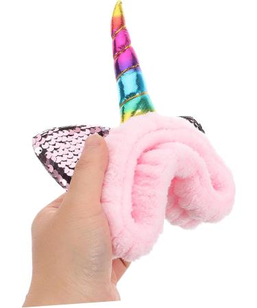 VALICLUD Unicorn Makeup Headband Cute Shower Hairband Women Girls Spa Headband for for Washing Face Spa Makeup Shower Bath Sports Pink - Buy Online on GoSupps.com