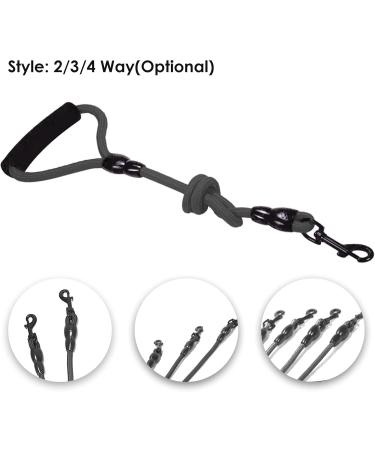 Faith-Free Multi-Dog Leash | Anti-Tangle Dog Chain for Walking & Jogging | Ideal for Medium & Small Breeds | Durable Black Pet Lead - Buy Online on GoSupps.com