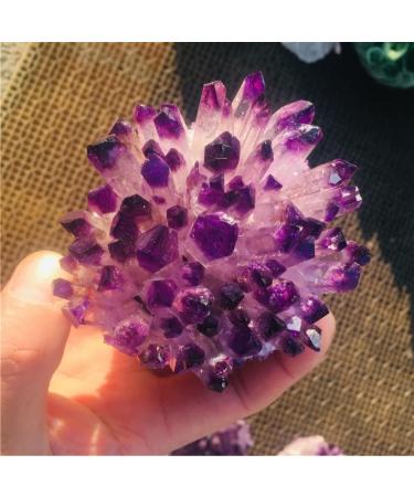 Natural Crystal Cluster Amethyst Specimen Ore Purple Quartz ReikiStone Ra Crystals Home Suitable for Furniture Decoration Crystal Cluster 300-400g - Buy Online on GoSupps.com