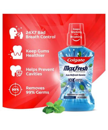 Colgate Plax Peppermint Fresh Mouthwash 250ml - Oral Care Essential - Buy Online on GoSupps.com