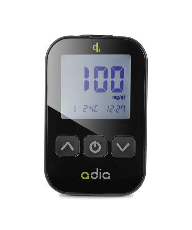 Adia Blood Sugar Measuring Device (mg/dl) with 110 Test Strips & Lancets - Maxi Savings Set for Diabetes Self-Control - Buy Online on GoSupps.com