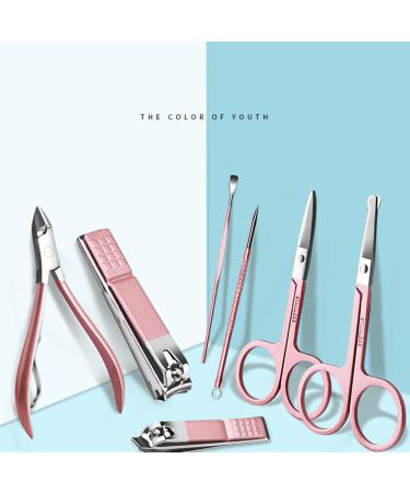 Aoyuele 18 in 1 Manicure Set: Stainless Steel Professional Grooming Kit for Pedicure and Nail Care - Rose Gold - Buy Online on GoSupps.com