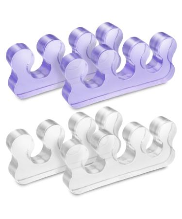 Sibba 2 Pairs Gel Toe Separators, Toe Stretcher and Correctors for Overlapping Toes, Bunions, Hammer Toe, Foot Pain Relief (Style A) - Buy Online on GoSupps.com