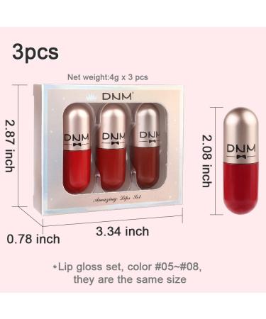 BINGBRUSH 3Pcs Capsule Matte Lip Gloss - Long-Wear Non-Sticky Liquid Lipstick | Vibrant Lip Stains Gift Set for Girls & Women - Buy Online on GoSupps.com