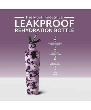 BrüMate ReHydration Leakproof Insulated Water Bottle with Straw Stainless Steel Water Canteen - 25 Oz - Buy Online on GoSupps.com