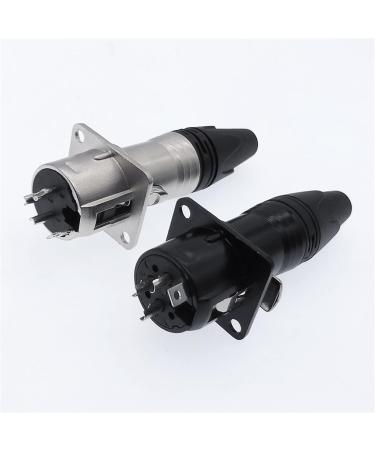 XLR Metal Socket YS145 YS146 Male Female 3 Pin Microphone Connection - Black Female (YS145BG YS146BG) - Buy Internationally - Buy Online on GoSupps.com
