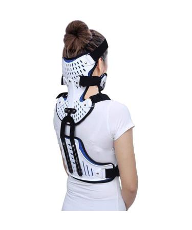 SHANRROW Head Neck Chest Orthosis Adjustable Neck Chest Orthosis U Lumbar Support (Angle Adjustable Breathable)