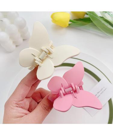 8PCS Butterfly Hair Clips for Women and Girls - Small & Medium 90s Style Claw Clips - Strong Hold for Thick and Thin Hair - 8 Colors - Buy Online on GoSupps.com