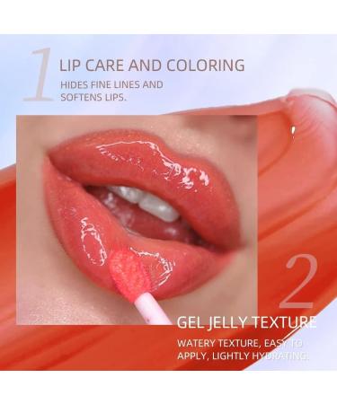 Beliky Girl Crystal Jelly Moisturizing Lip Oil Plumping Lip Gloss Makeup Sexy Mollige Lip Glow Oil Getinte Lip Voller Lip Care Lippen Makeup Rood Persimmon - Buy Online on GoSupps.com