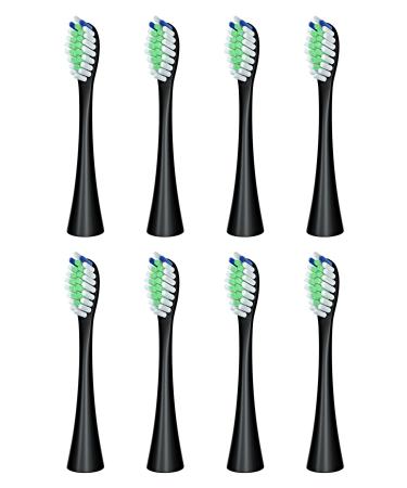 8-Pack of Toothbrush Replacement Heads for CRKIOB C1 Series (Black)