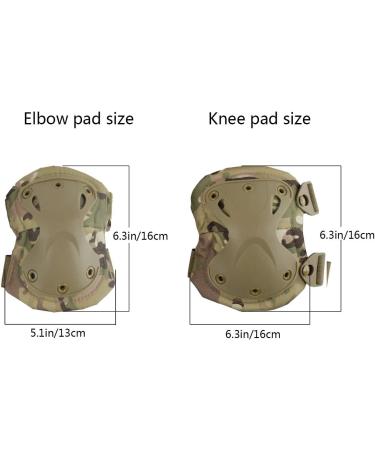 Tactical Combat Knee & Elbow Protective Pads Set for Outdoor CS Paintball Game Cycling Safety Skateboarding Gear Skates Knee Protection Guard Pads CP - Buy Online on GoSupps.com